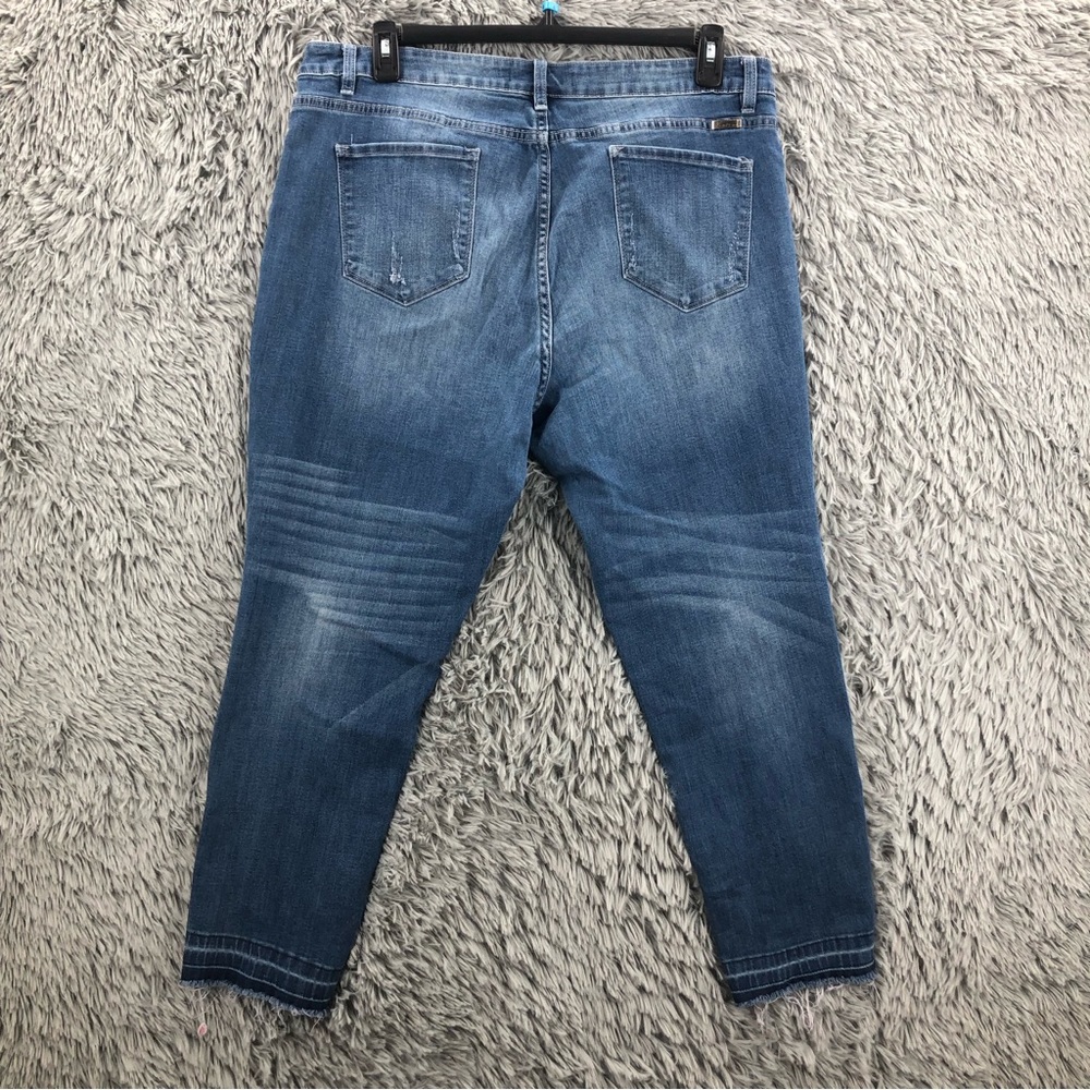 KanCan Jeans Womens 3XL Waist Size 40 Raw Hem Distressed Skinny
